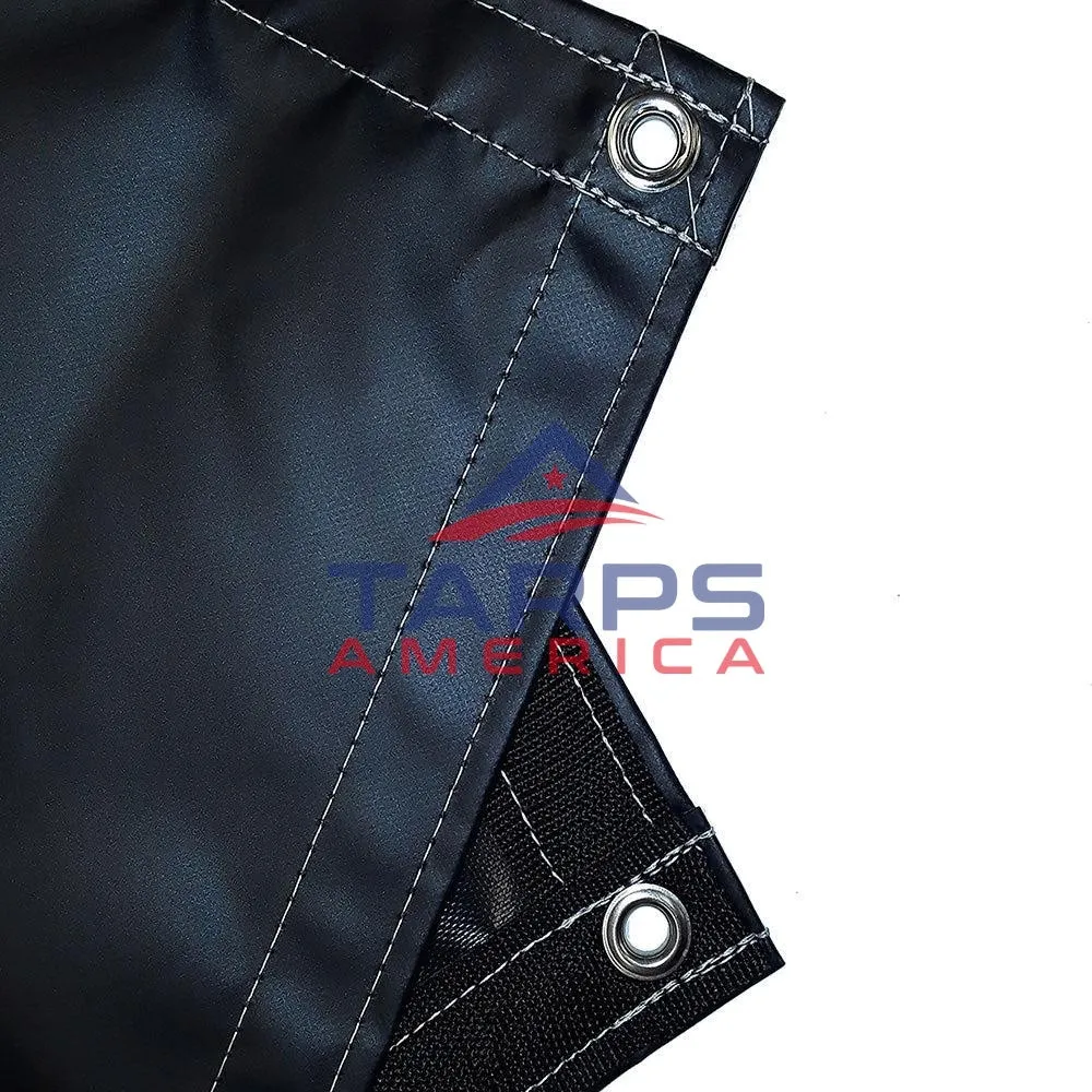 18 oz Heavy Duty Black Coated Vinyl Tarp by AtlasShield®