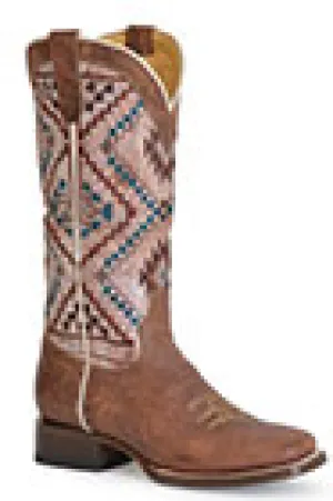 Roper Ladies Margo 13" Square Toe Vintage Brown Leather Boots