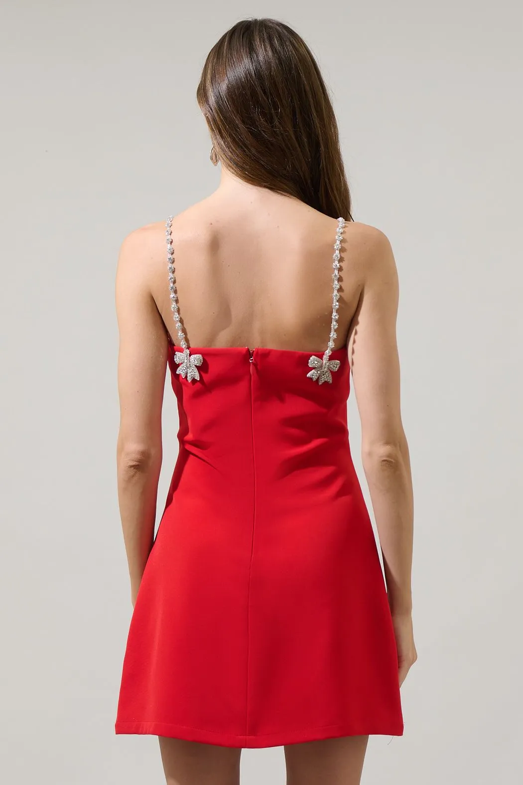 Ruby Bow A-Line Mini Dress
